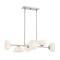 Designers Fountain Zio 60 Watt 6 Light Polished Nickel Linear Pendant with Etched Opal Glass Shade D270H-IS-PN - alternate 1